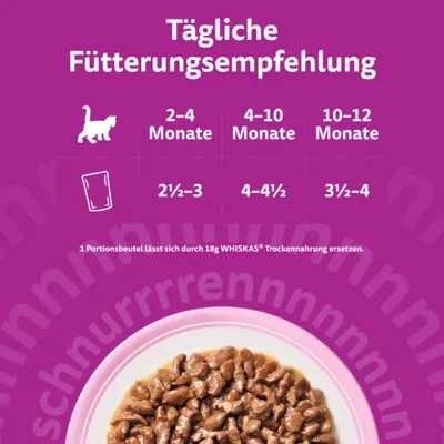 Multipack Whiskas Junior Frischebeutel 12 x 85 g - Klassische Auswahl in Sauce