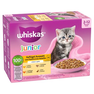 Megapakiet Whiskas Junior w saszetkach, 48 x 85 g