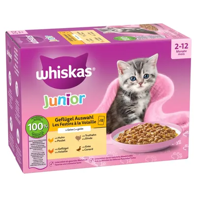 Mégapack Whiskas Junior 96 x 85 g sachets fraîcheur