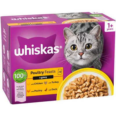 Whiskas 1+ Poultry Feasts in Gravy Whiskas 1+ Poultry Feasts in Gravy