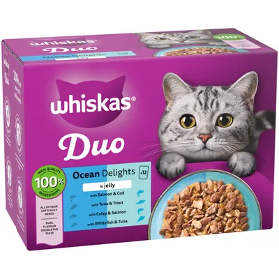 Whiskas 1+ Duo Ocean Delights in Jelly Whiskas 1+ Duo Ocean Delights in Jelly