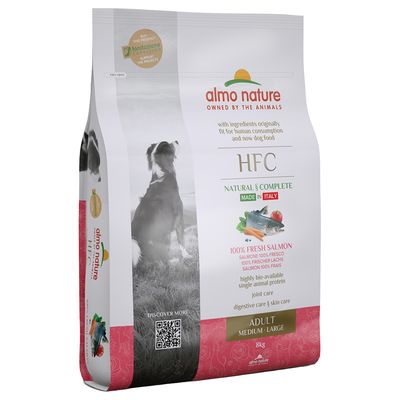 Almo Nature HFC Adult Dog Medium/Large Salmon Economy Pack: 2 x 8kg