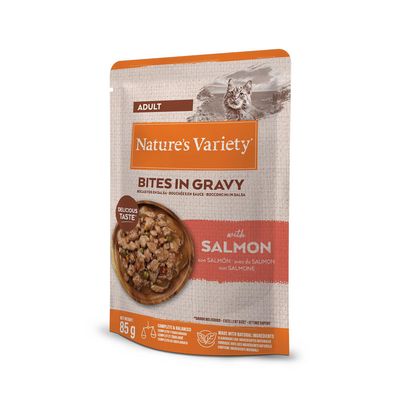 36 + 8 gratis! Nature's Variety Bites Adult w sosie, karma mokra dla kota, 44 x 85 g