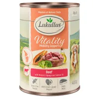 Lukullus Vitality Articulations bœuf (sans céréales) pour chien  - 6 x 400 g