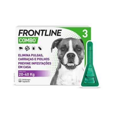 Frontline® Combo Spot-on pipetas para cães L (20 a 40 kg) 3 pipetas x 2,68 ml
