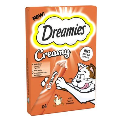 Dreamies Creamy Snacks with Tasty Chicken 4 x 10g