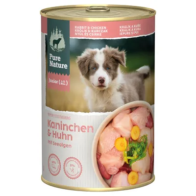 Pure Nature Junior lapin & poulet - 6 x 400 g