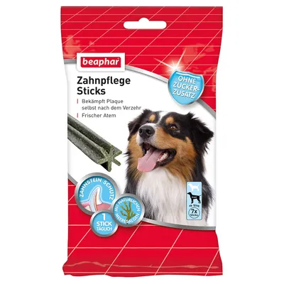 Beaphar dental hygiene sticks - dog snacks - M, 7 pieces