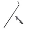 Barre télescopique courbée TIAKI pour filet de protection lot : barre téléscopique courbée + fixation murale