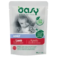 Oasy Adult Bocconcini in Salsa Buste 12 x 85 g umido gatto - con Agnello