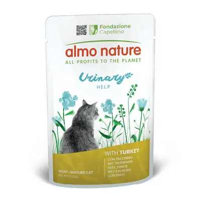 Almo Nature Functional Urinary Help, 6 x 70 g - Z indykiem