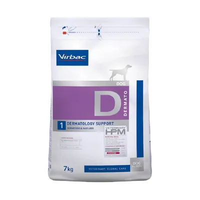 Virbac Veterinary HPM Dog Dermatology Support D1 pour chien - 7 kg
