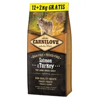 Croquettes Carnilove Adult pour chien : 12 kg + 2 kg offerts ! - Large Breed saumon, dinde