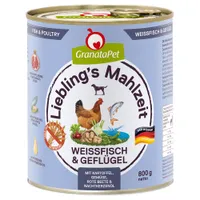 GranataPet Liebling's Mahlzeit 6 x 800 g - Weissfisch & Geflügel