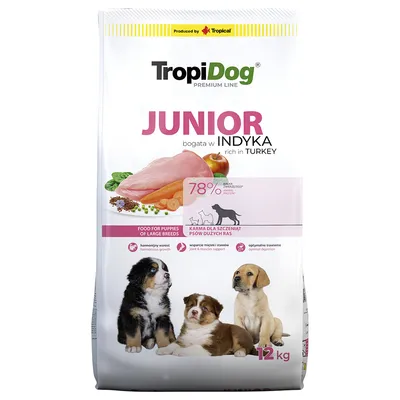 Tropidog Premium Junior Large pavo y arroz - 2 x 12 kg