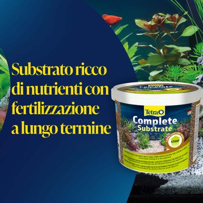 Tetra Complete Substrate, substrato ricco di nutrienti con fertilizzazione a lungo termine.