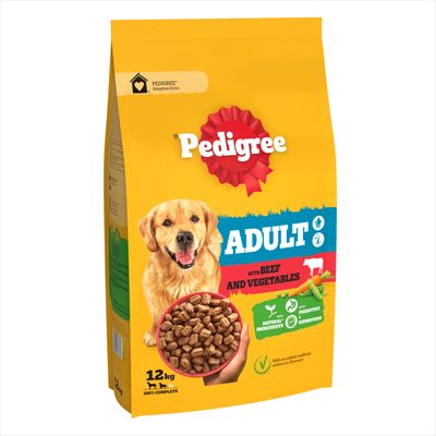 Pedigree Adult Complete with Beef & Vegetables Multibuy: 2 x 12kg