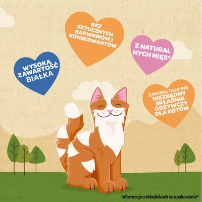 Meowee! Chicken Crunchy Bakes. Z prawdziwym filetem z piersi kurczaka, bez sztucznych barwników i konserwantów. Zawiera taurynę, niezbędny składnik dla kotów.