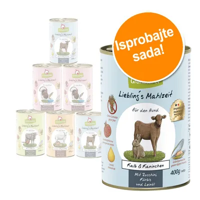 GranataPet Liebli'gs Mahlzeit konzerva za pse, Kalb & Kaninchen, 400 g. Tekst: Isprobajte sada! Bez žitarica, s lanenim uljem i sjemenkama nara. Tekst na njemačkom jeziku. GranataPet Liebli'gs Mahlzeit konzerva za pse, Kalb & Kaninchen, 400 g. Tekst: Isprobajte sada! Bez žitarica, s lanenim uljem i sjemenkama nara. Tekst na njemačkom jeziku.