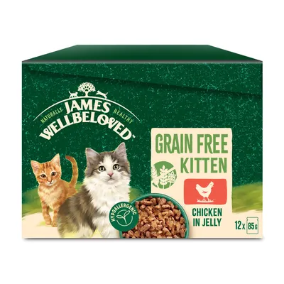 James Wellbeloved Kitten Hypoallergenic Pouches - Chicken in Jelly James Wellbeloved Kitten Hypoallergenic Pouches - Chicken in Jelly