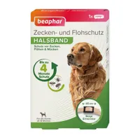 beaphar Zecken- & Flohschutz-Halsband für Hunde, beige - ca. 65 cm Halsumfang