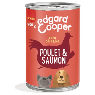 Edgard Cooper natvoer voor senioren, 400g, kip & zalm, graanvrij.