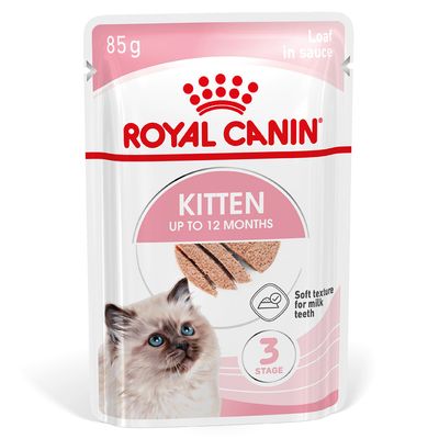 ROYAL CANIN Kitten up to 12 months, Loaf in sauce, 85 g, 3 Stage, Soft texture for milk teeth.