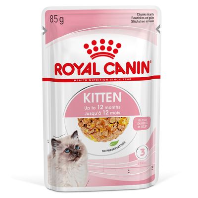 ROYAL CANIN Kitten, up to 12 months, 85g, chunks in jelly, without preservatives, stage 3.