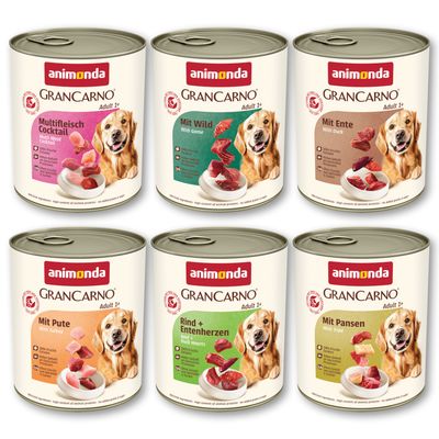 Animonda GranCarno Original Adult 6 x 800 g Mixpaket 2 (6 Sorten)