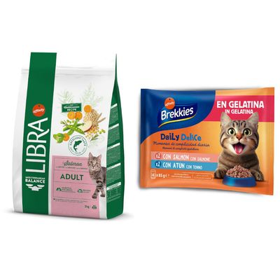 Libra Cat granule + Brekkies Daily Delice 4 x 85 g zdarma