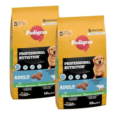 Pedigree Professional Nutrition Adult con manzo e verdure Crocchette cane - Set %: 2 x 12 kg