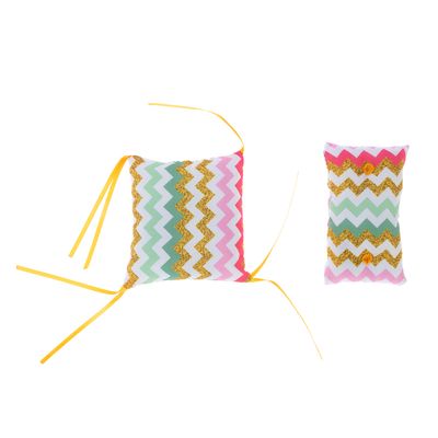 TIAKI Katzenminze-Kissen Zig Zag 2-teiliges Set