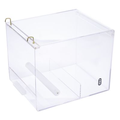 TIAKI No-Mess akrylové krmítko pro ptáky velikost L: D 20 x Š 25 x V 20 cm