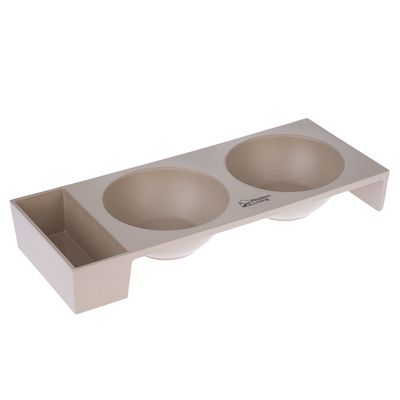 Modern Living Doppelnapf Kioto 2 x 450 ml, L 38 x B 15 x H 5,6 cm