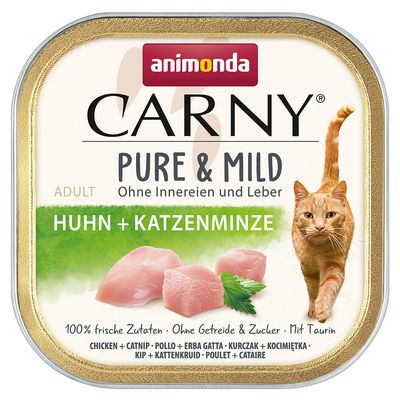 animonda Carny Adult Pure & Mild Saver Pack 64 x 100g Chicken & Catnip