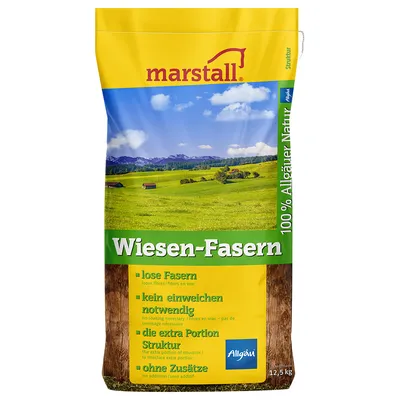 Marstall Wiesen-Fasern, 100% φυσικό προϊόν Allgäu, χύμα ίνες, δεν απαιτείται μούλιασμα, επιπλέον δομή, χωρίς πρόσθετα, 12,5 kg.