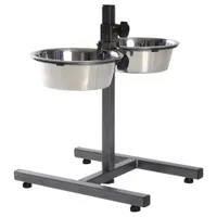 TRIXIE Hundebar aus Edelstahl/Metall - 2 x 1,8 l/ø 21 cm