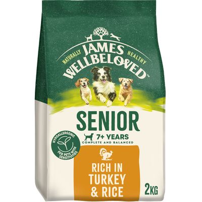 Senior 7+ years, complete and balanced, hypoallergenic for pets with sensitivities, rich in turkey and rice, 2kg.