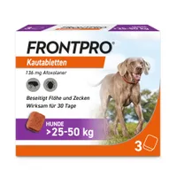 Frontpro Kautablette gegen Zecken und Flöhe, für Hunde >25 bis 50 kg - 3 Tabletten