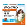 Frontpro Kautablette gegen Zecken und Flöhe, für Hunde >10 bis 25 kg 3 Tabletten