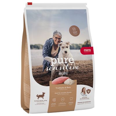 mera pure sensitive Mini dinde, riz pour chien 4 kg