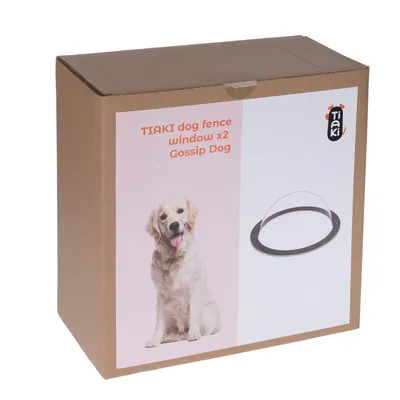 TIAKI Fenêtre de clôture "Gossip Dog" pour chien - set de 2 pièces