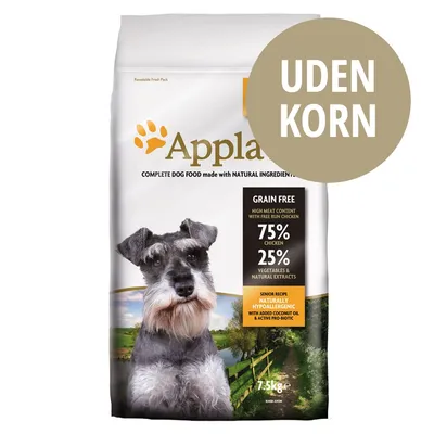 Applaws hundefoder 7,5 kg, UDEN KORN. Tekst: 75% chicken, 25% vegetables & natural extracts, naturally hypoallergenic, added coconut oil & active pro-biotic.