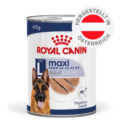 ROYAL CANIN maxi adult, 410 g Dose, für 26 bis 44 kg, Digestive health, Hergestellt in Österreich ROYAL CANIN maxi adult, 410 g Dose, für 26 bis 44 kg, Digestive health, Hergestellt in Österreich