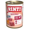 RINTI Sensible 12 x 400 g umido cane Manzo & Patate dolci - NUOVO!