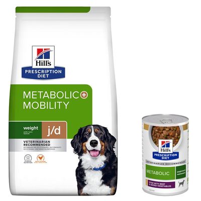 Hill's Prescription Diet Metabolic, weight loss & maintenance, von Tierärzten empfohlen, klinische Ernährung, S+OX Shield, unterstützt das Gewichtmanagement.