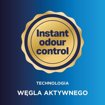 Natychmiastowa kontrola zapachów, technologia z węglem aktywowanym