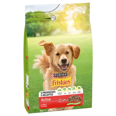 Purina Friskies Adult Dog Active с говядиной - 3 кг