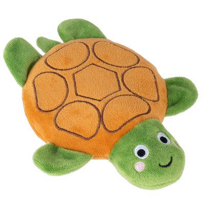 TIAKI Silent Squeaky Turtle sköldpadda med tyst pipjud L 16,6 x B 19,5 cm