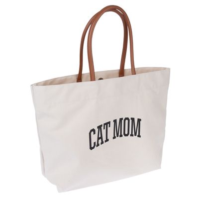 TIAKI Canvas-Einkaufstasche "Cat Mom" L 50 x H 35 cm